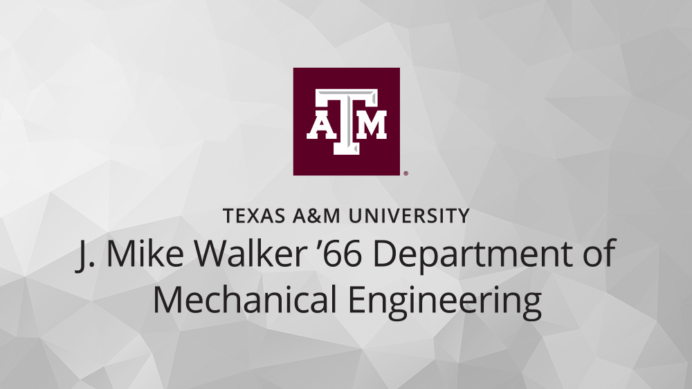 德克萨斯农工大学机械工程系的J. Mike Walker '66